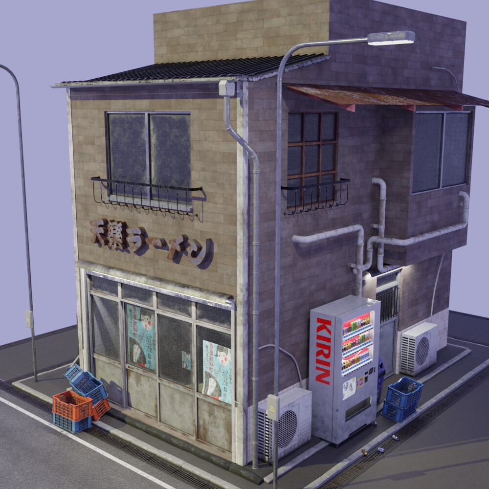 ArtStation - Old Japanese Ramen Shop |古いラーメン屋