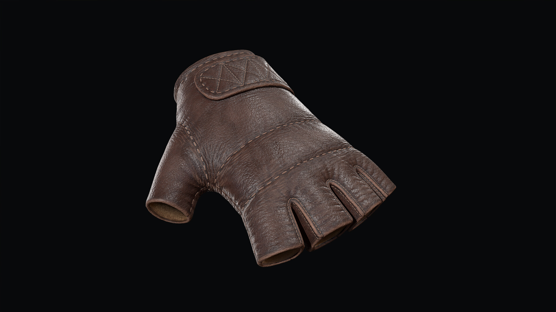ArtStation - Fingerless leather glove