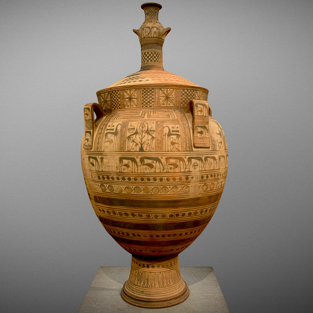 ArtStation - Terracotta Krater Ca. 750–740 B.C.