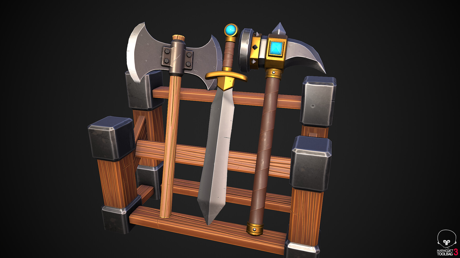 ArtStation - Stylized Weapon Rack