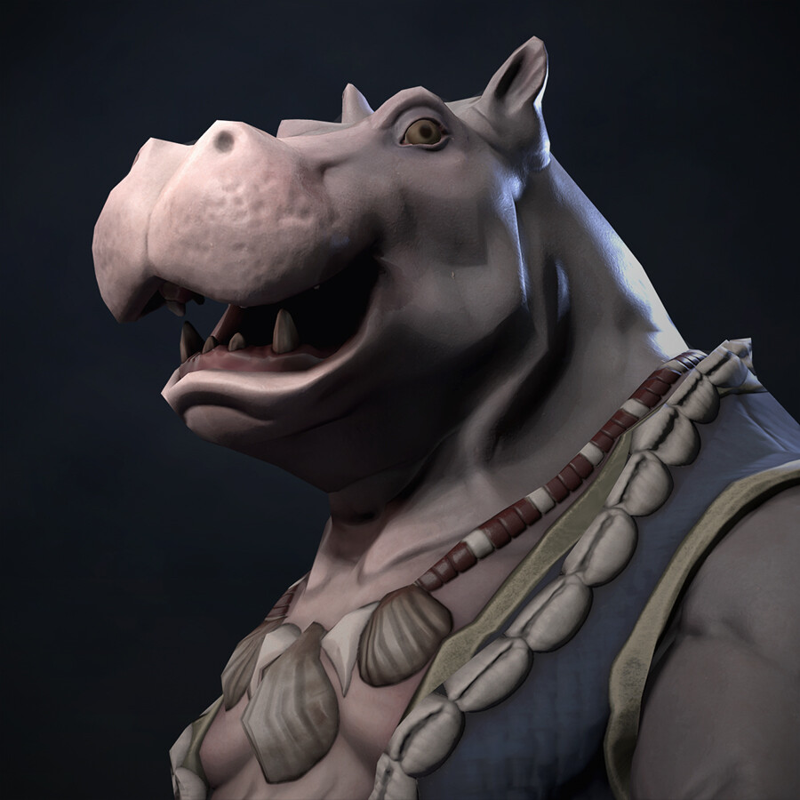 ArtStation Hippo Game Character