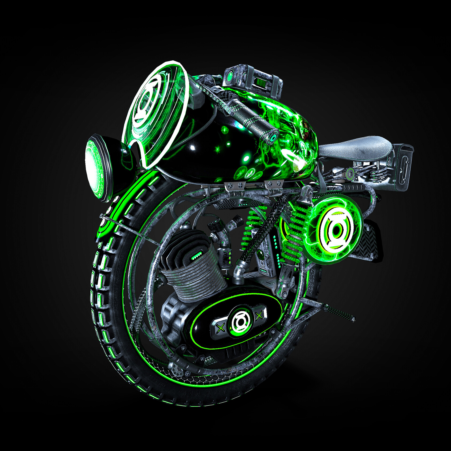 ArtStation - Green Lantern Texturing Challenge / Monobike