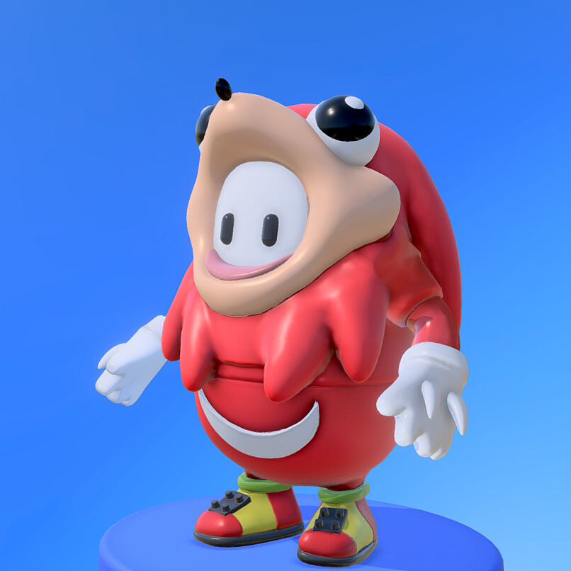 ArtStation Ugandan Knuckles Fall Guy Fanart, Eric Tahiri