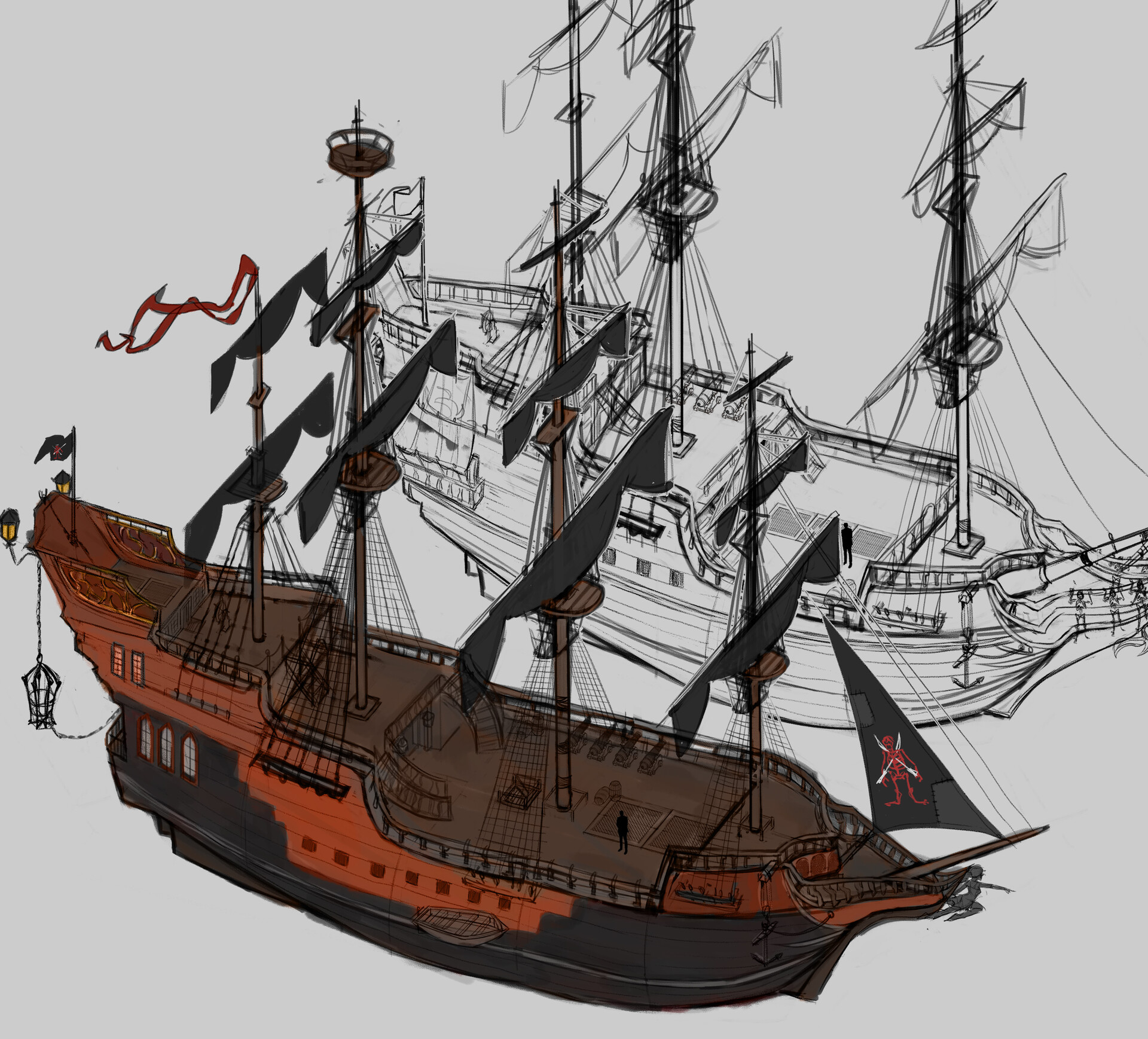 ArtStation - Pirate ship Concept