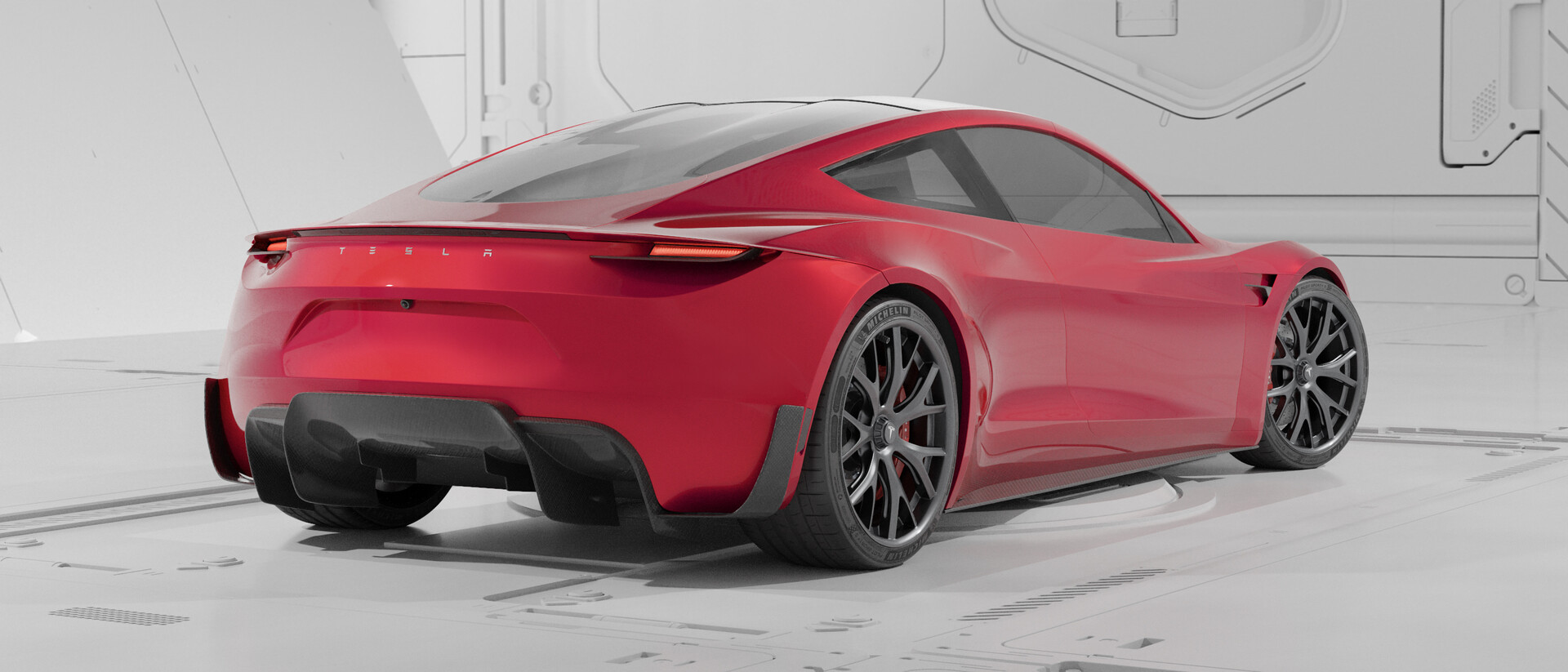 ArtStation - Tesla Roadster Sci-fi studio