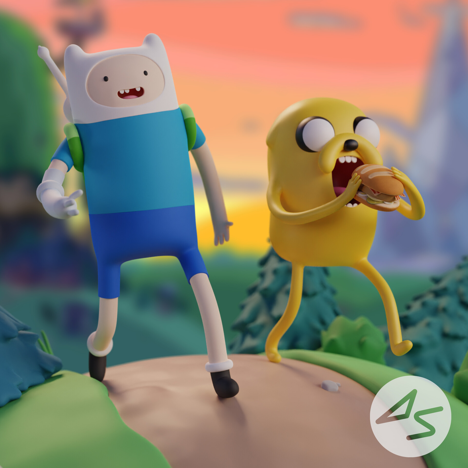 ArtStation - Adventure Time Finn & Jake