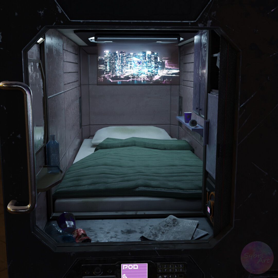 ArtStation Cyberpunk Sleeping Capsule