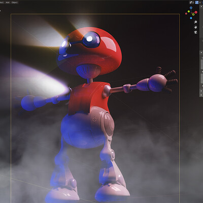 LITTLE ROBOT - First time rigging & walk cycle anim. 