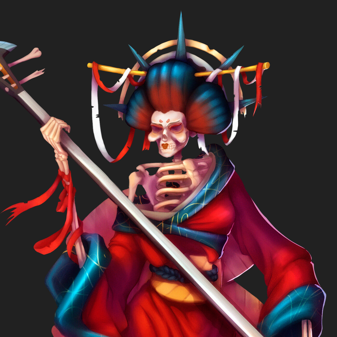 ArtStation - Geisha skeleton