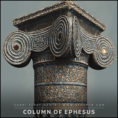 Column Of Ephesus - Low Poly PBR 3D Model