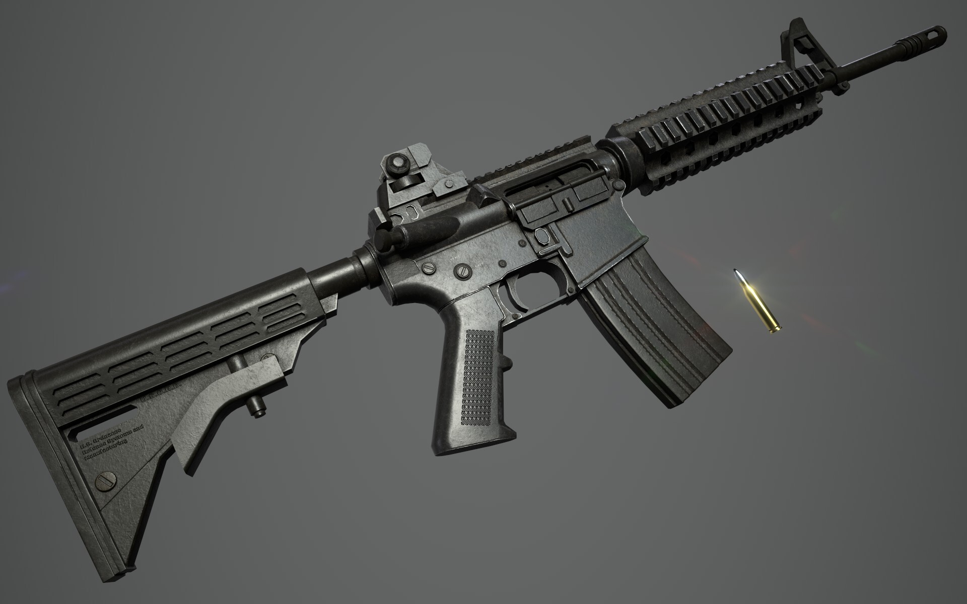 ArtStation - M4 Carbine - Mid Poly