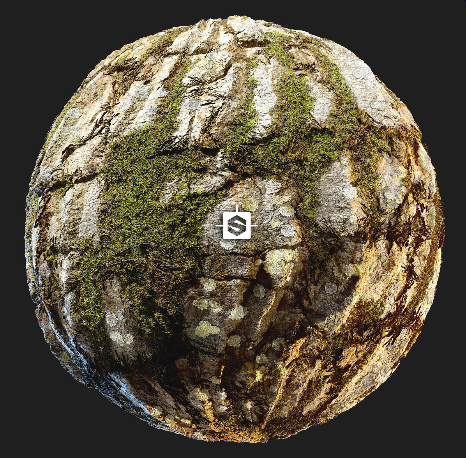Mossy Cliff Material - 100% Substance Designer