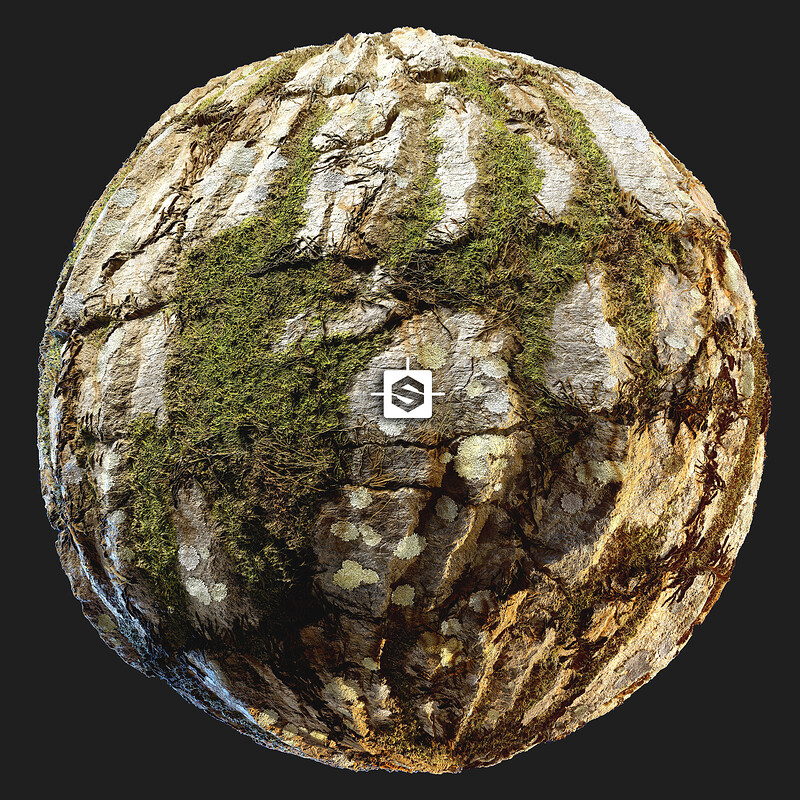 Mossy Cliff Material - 100% Substance Designer