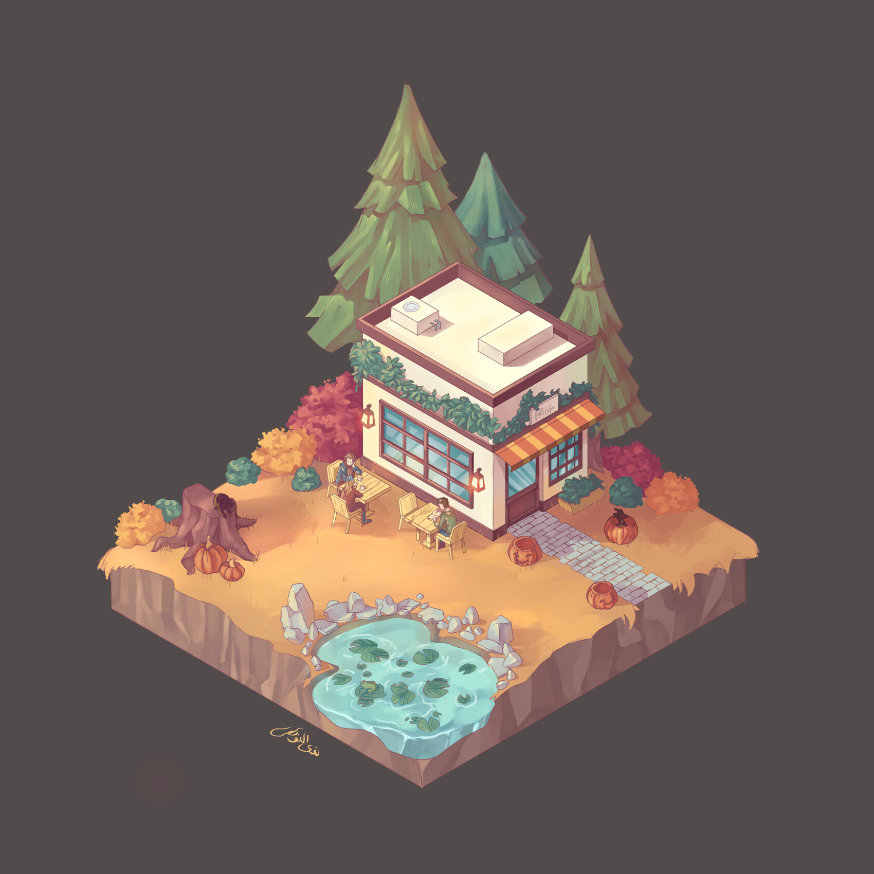 ArtStation - Fall Cafe
