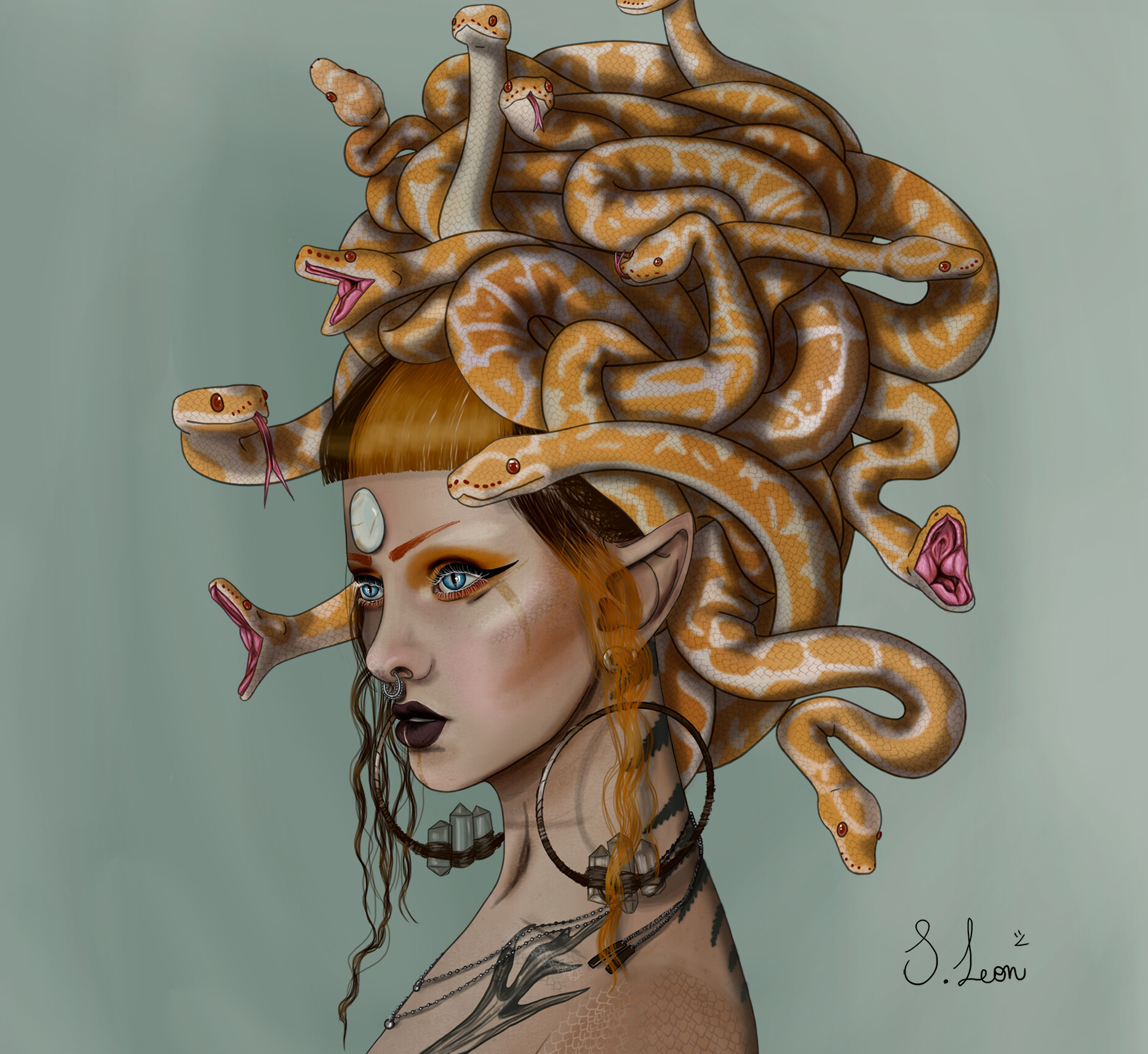 ArtStation - Fan Art Psychara - Medusa