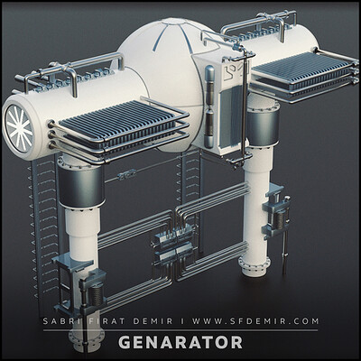 Sci-Fi Generator 3D Model