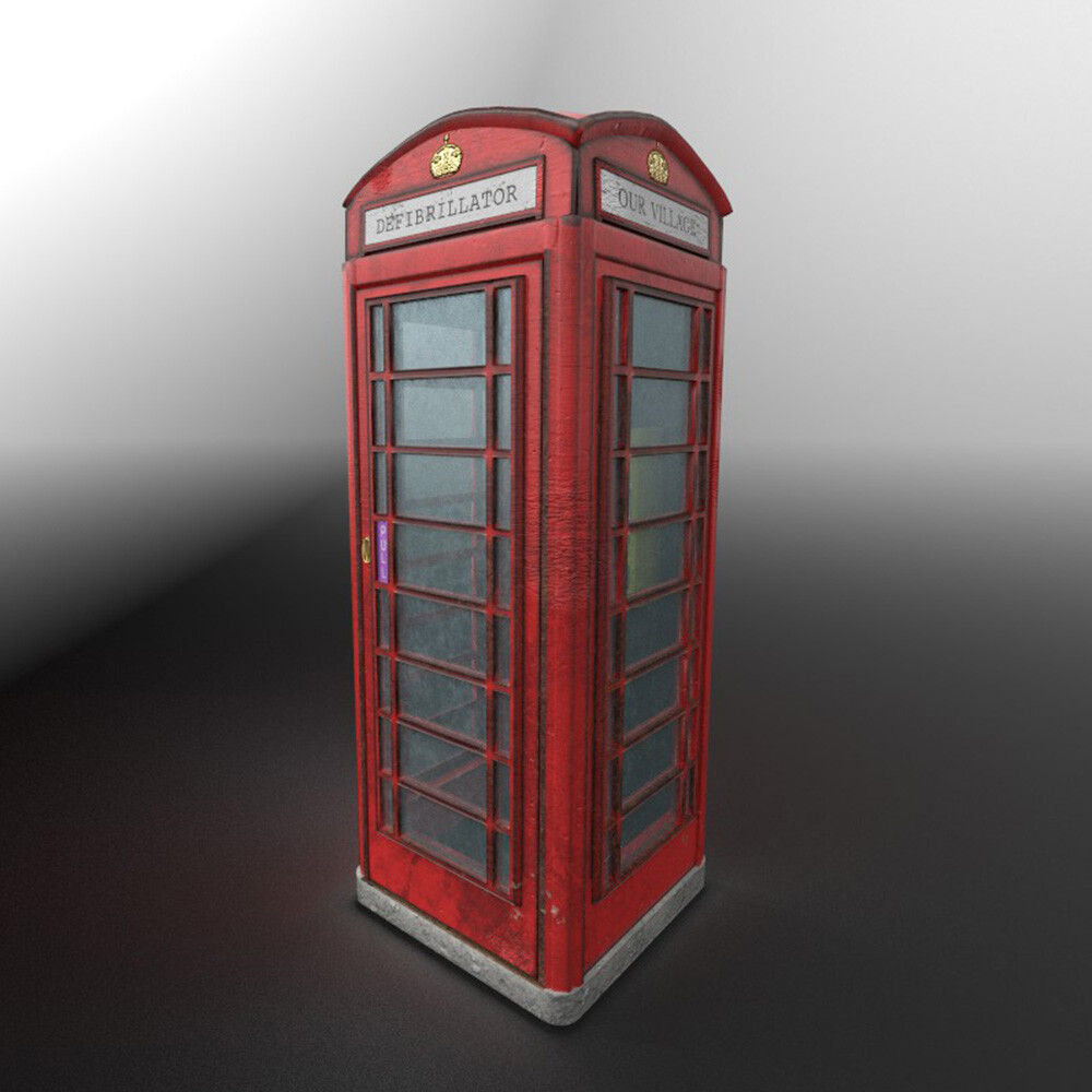 ArtStation - Defibrillator Telephone Box - Damaged