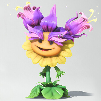 ArtStation - Sunflower (Plants vs zombies) (Blender3D)(Fan art)