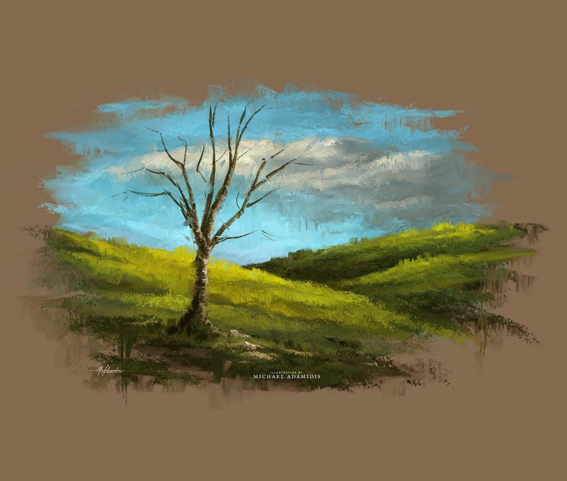 ArtStation Digital Painterly Style Landscape / Scenery Oil Painting