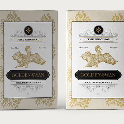 Golden Swan Toffee Box