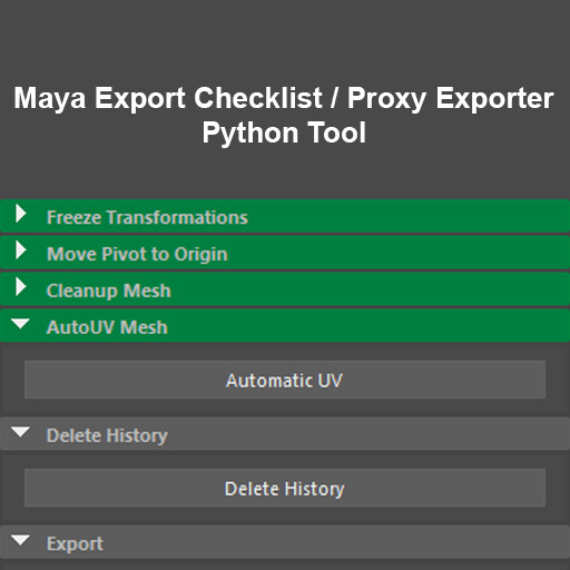 FBX Export Tool for Maya proxy assets
