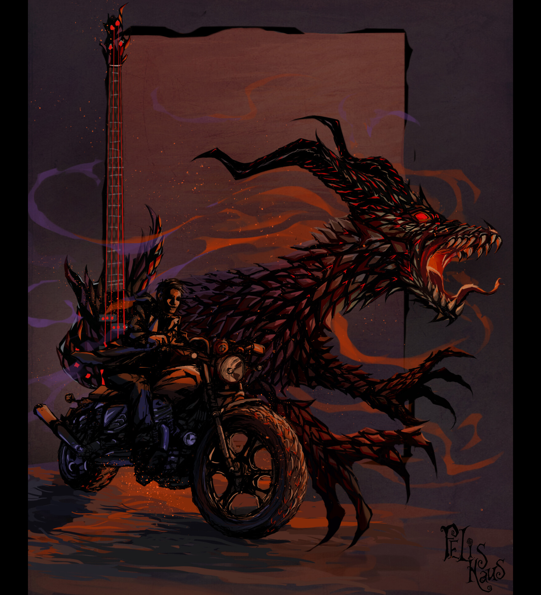 ArtStation Dragon of biker