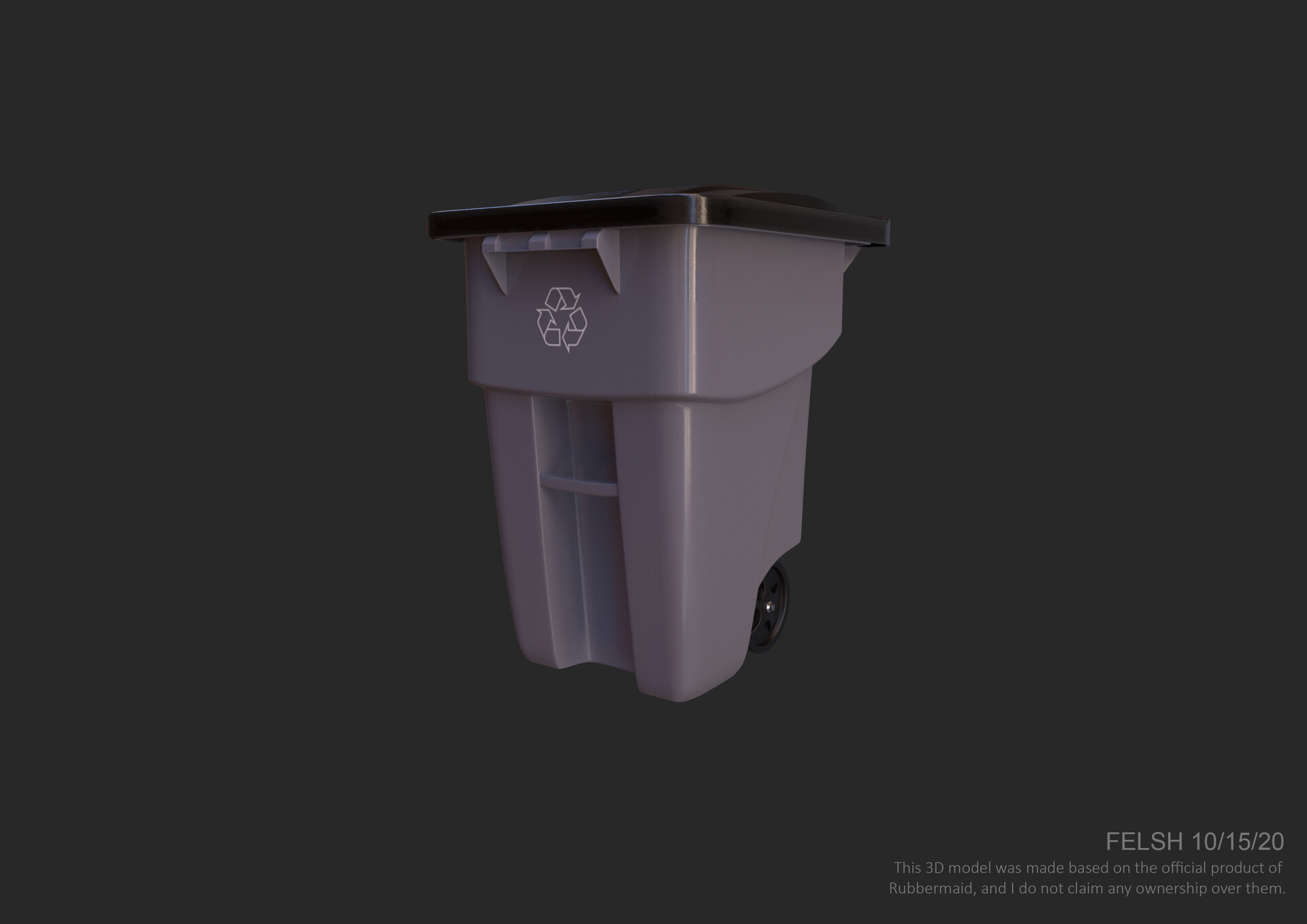 ArtStation Trash Can (Hard Surface Modeling)