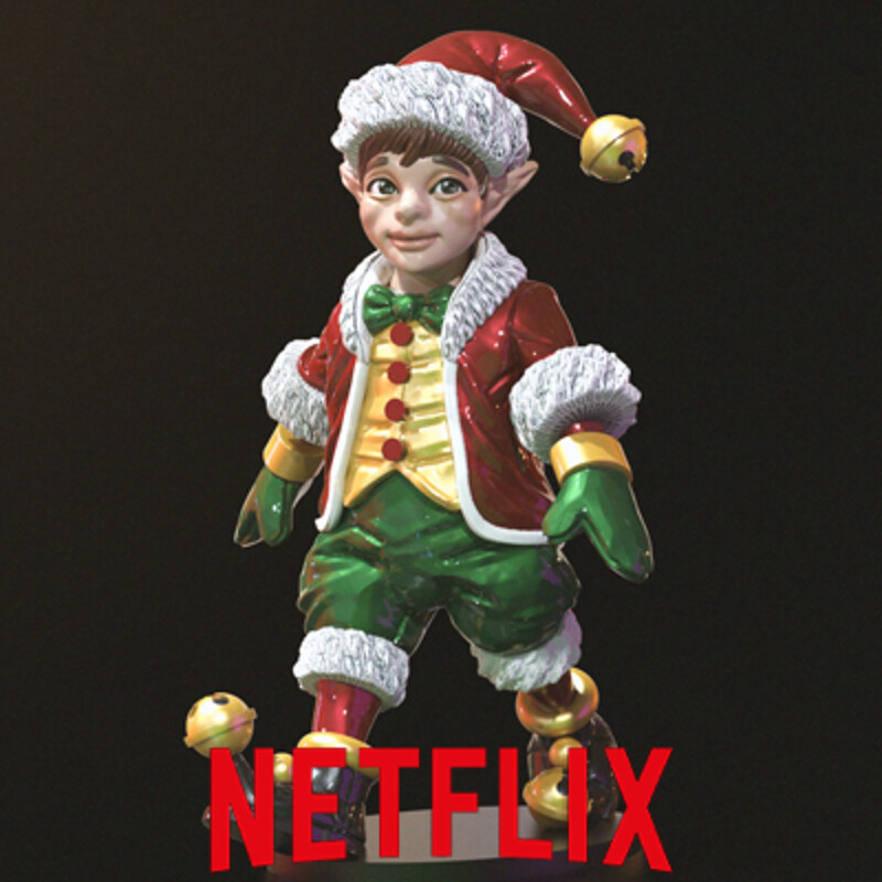 NETFLIX Film - "Let It Snow" (2019) Hero "Male Elf" Figurine