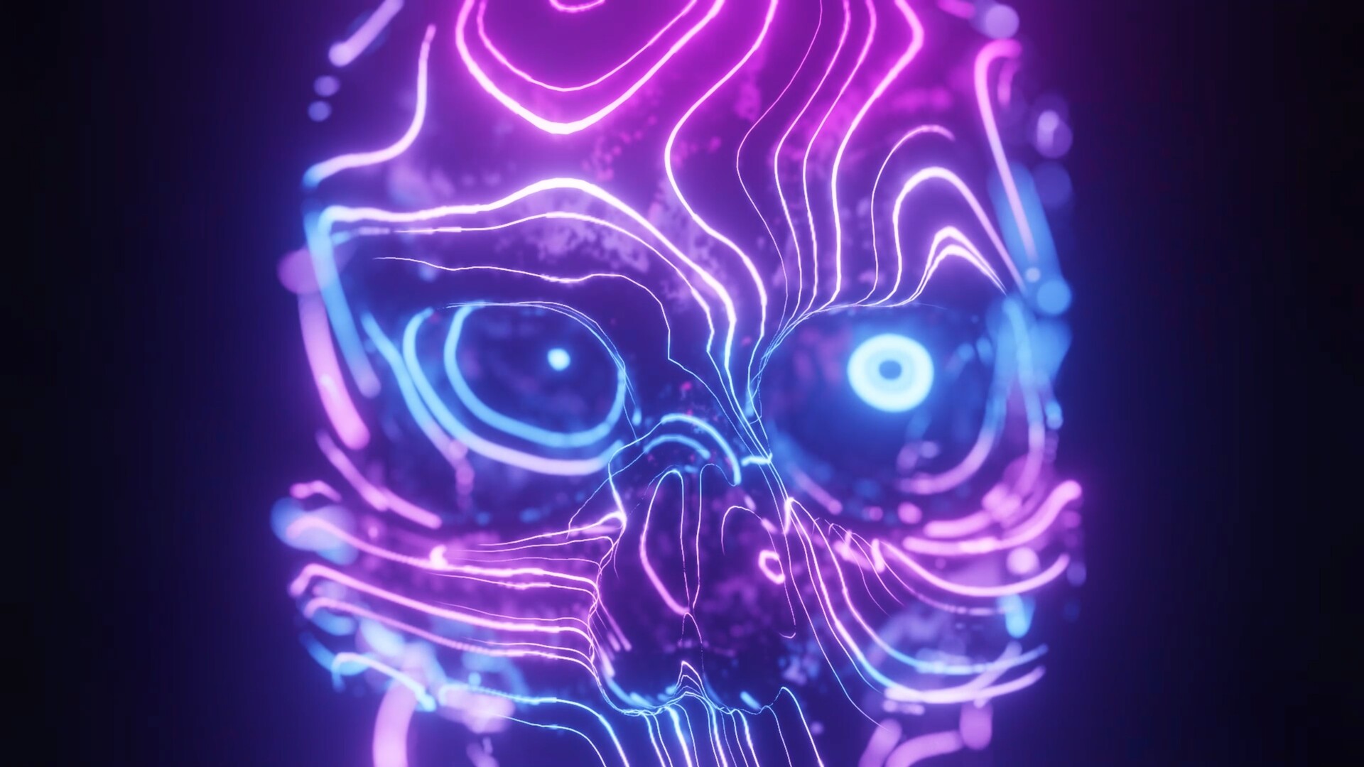 blue neon skull seamless vector on pink background 10681554 Vector Art at  Vecteezy