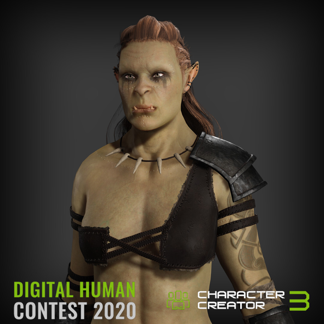 Doug Wells - CC Digital Human Contest 2020 - Slayerazazel WIP #2 (Fantasy  Ork Female)