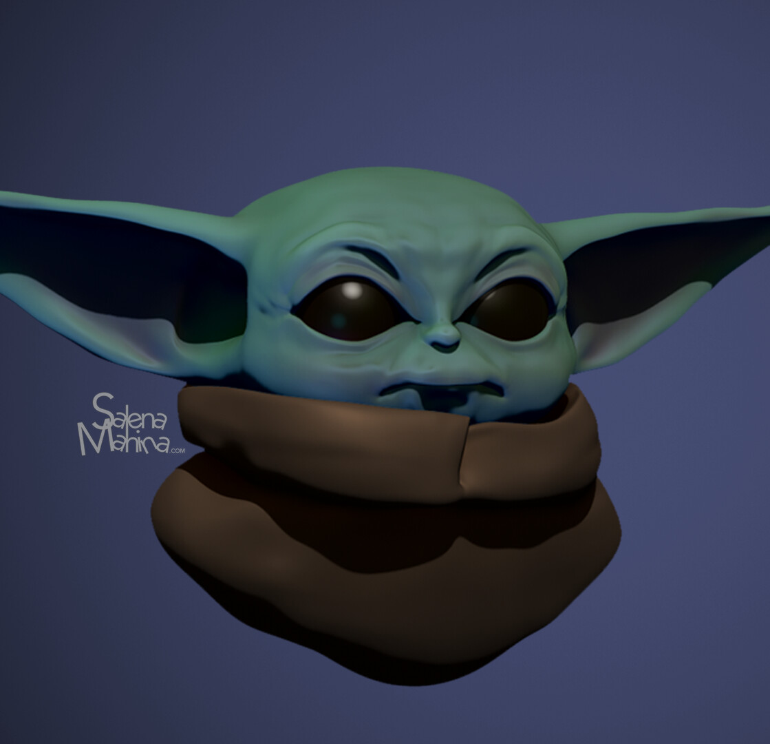 The Yodalorian - Child Mandalorian Baby Yoda - 3D FanArt - 3D