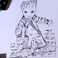 Artstation Baby Groot Kawaii Jeferson Araujo