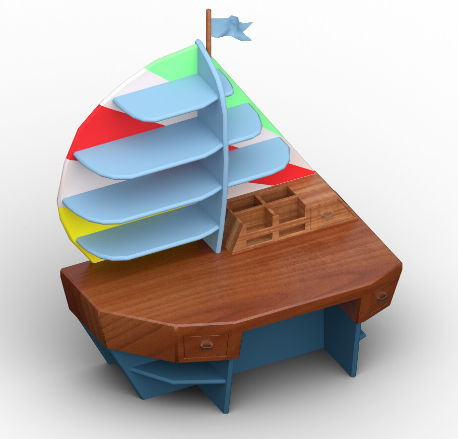 model sailboat desk