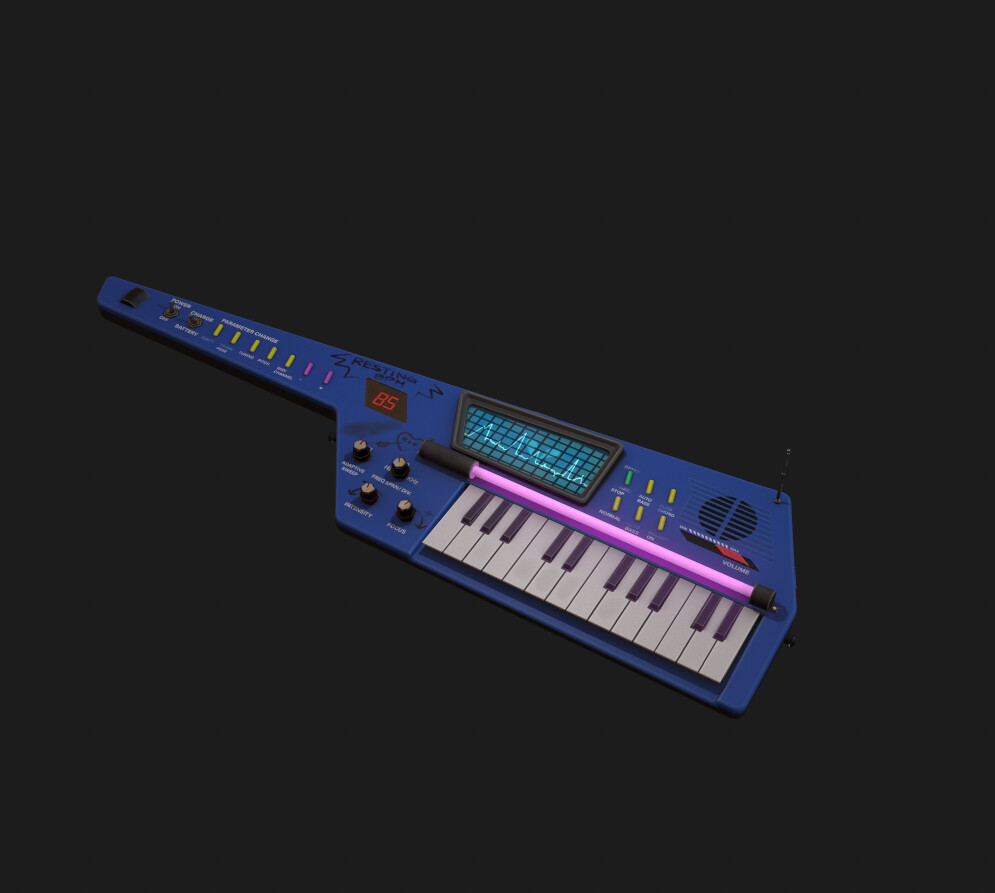 ArtStation Keytar Synth Oscilloscope