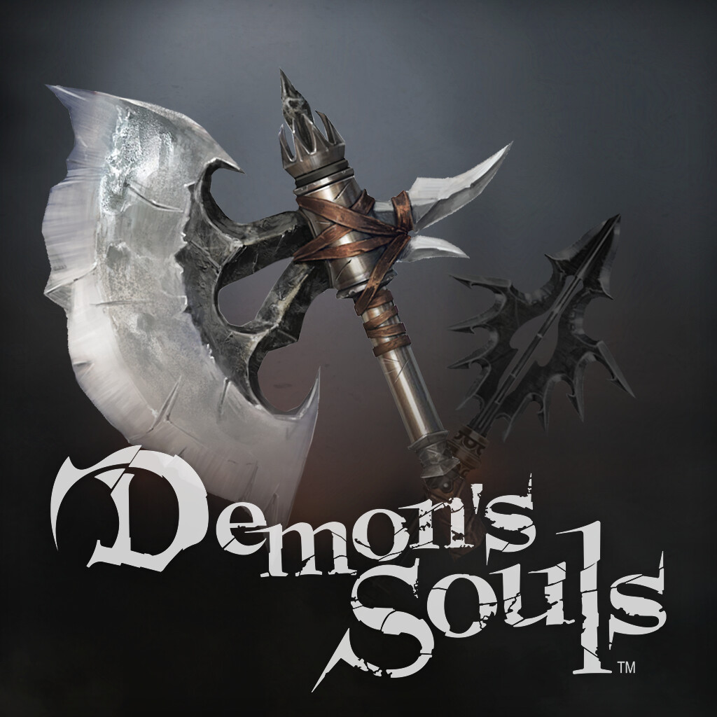 ArtStation Demon's Souls Axe and Spear