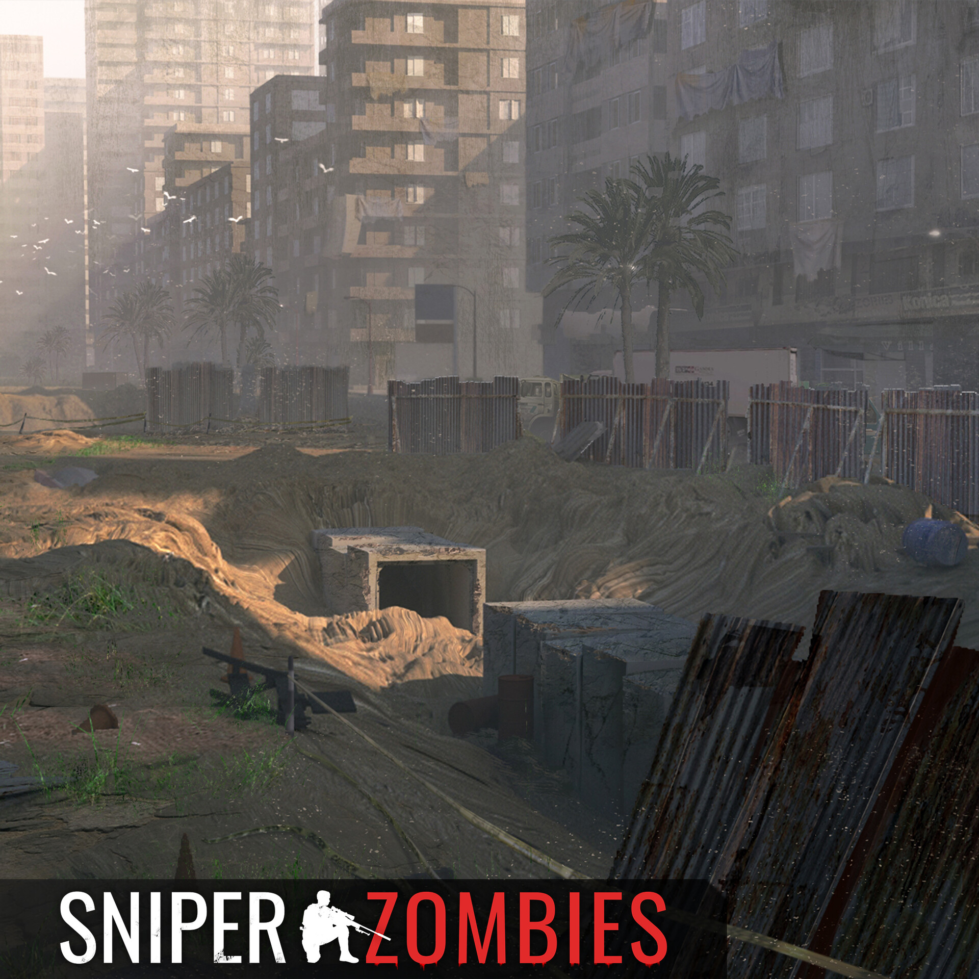 ArtStation - Sniper Zombie - Abandoned city