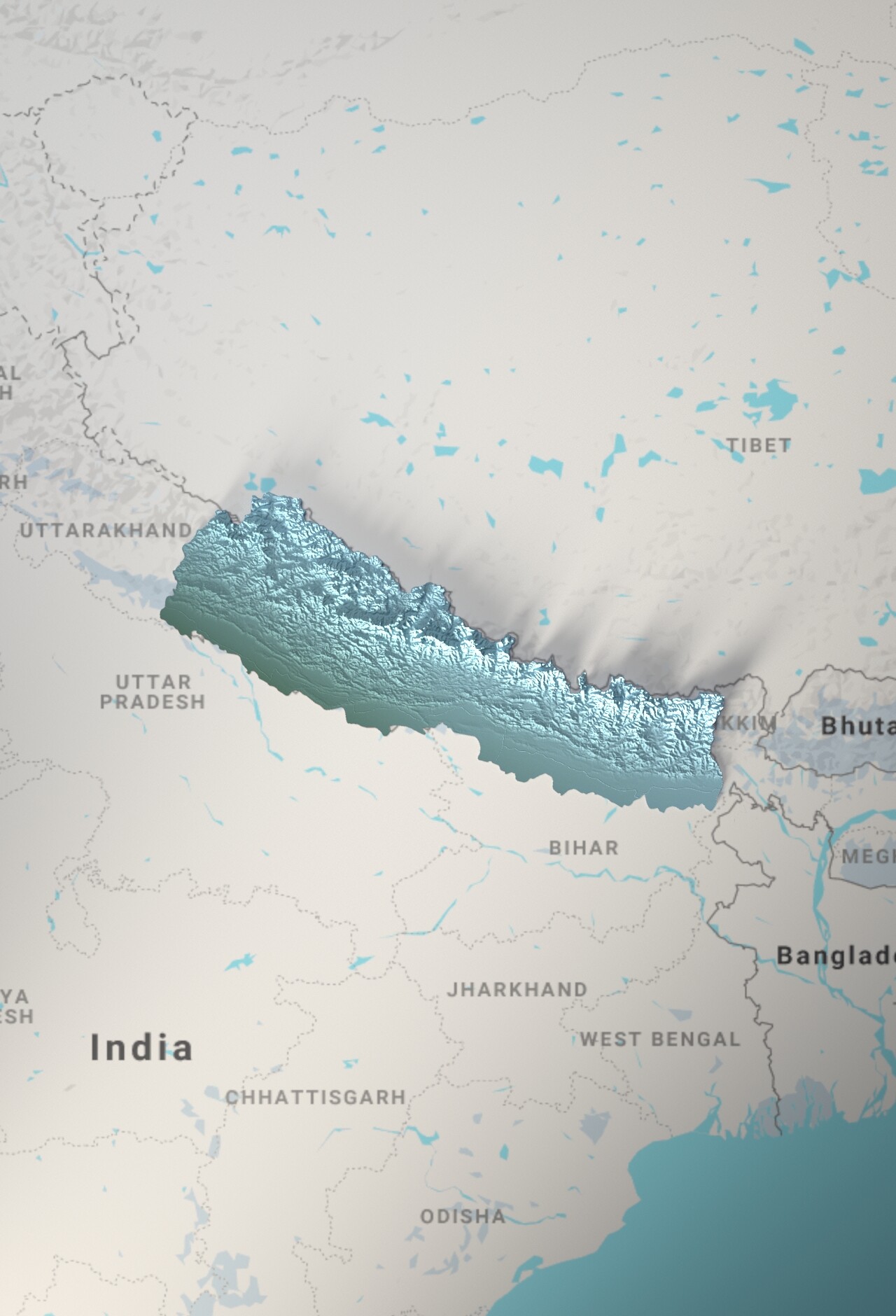 ArtStation - Nepal elevation map