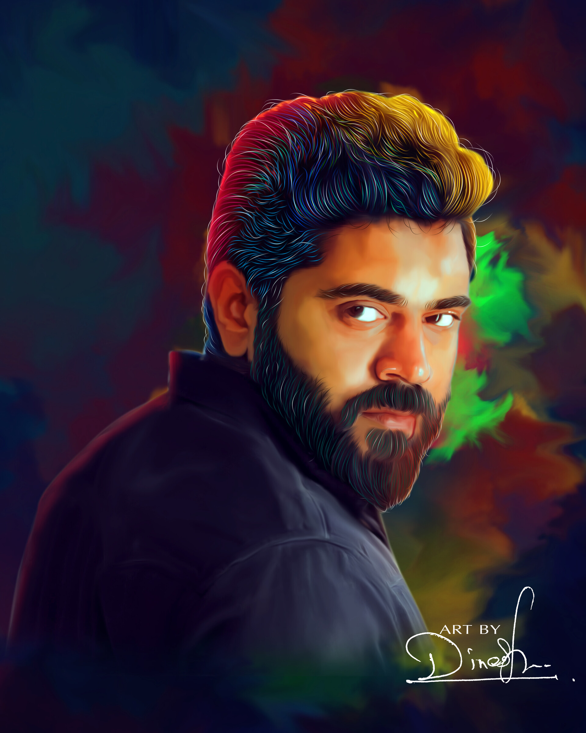 Dineshart - Nivin pauly digital painting