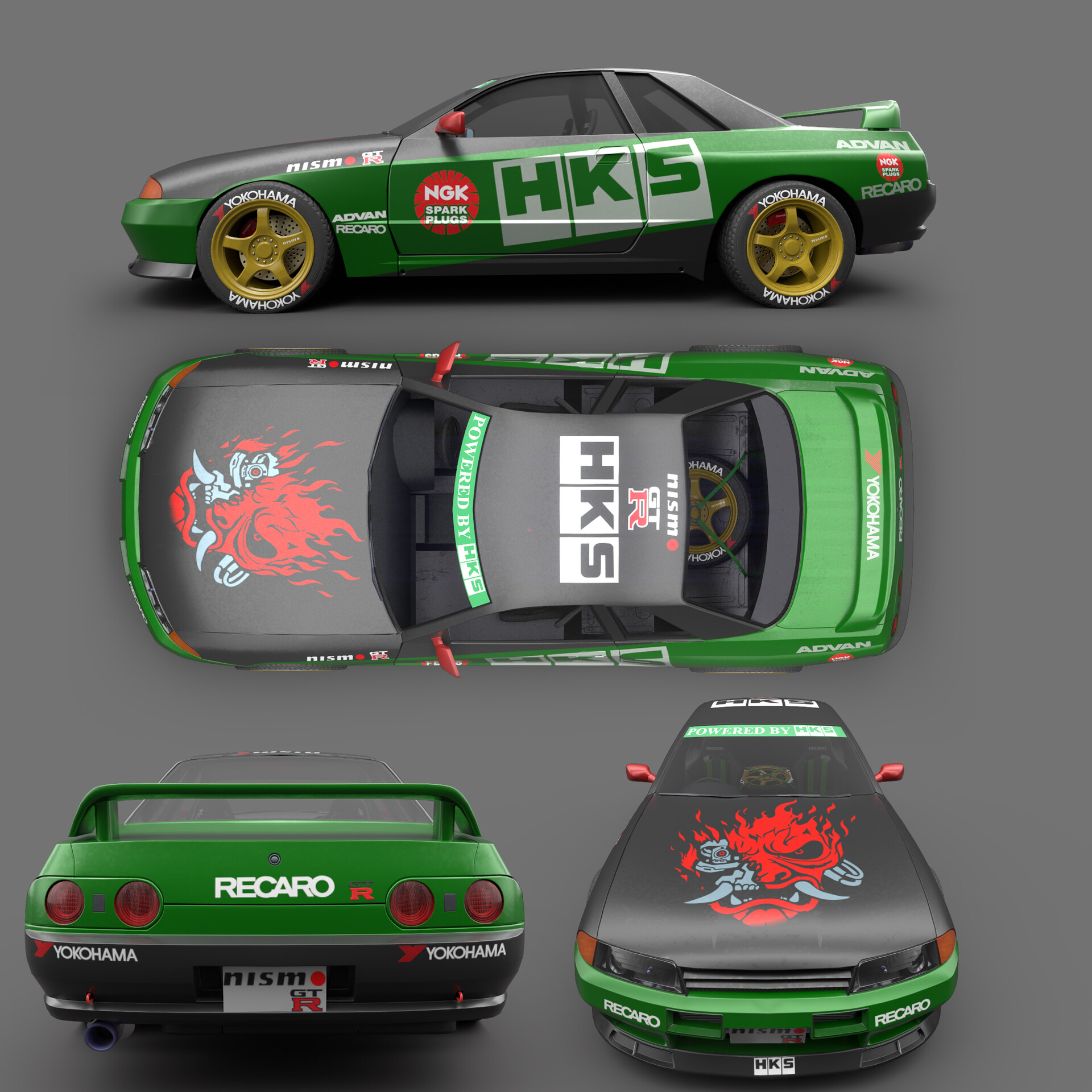 ArtStation - Nissan Skyline GTR-R 32 HKS