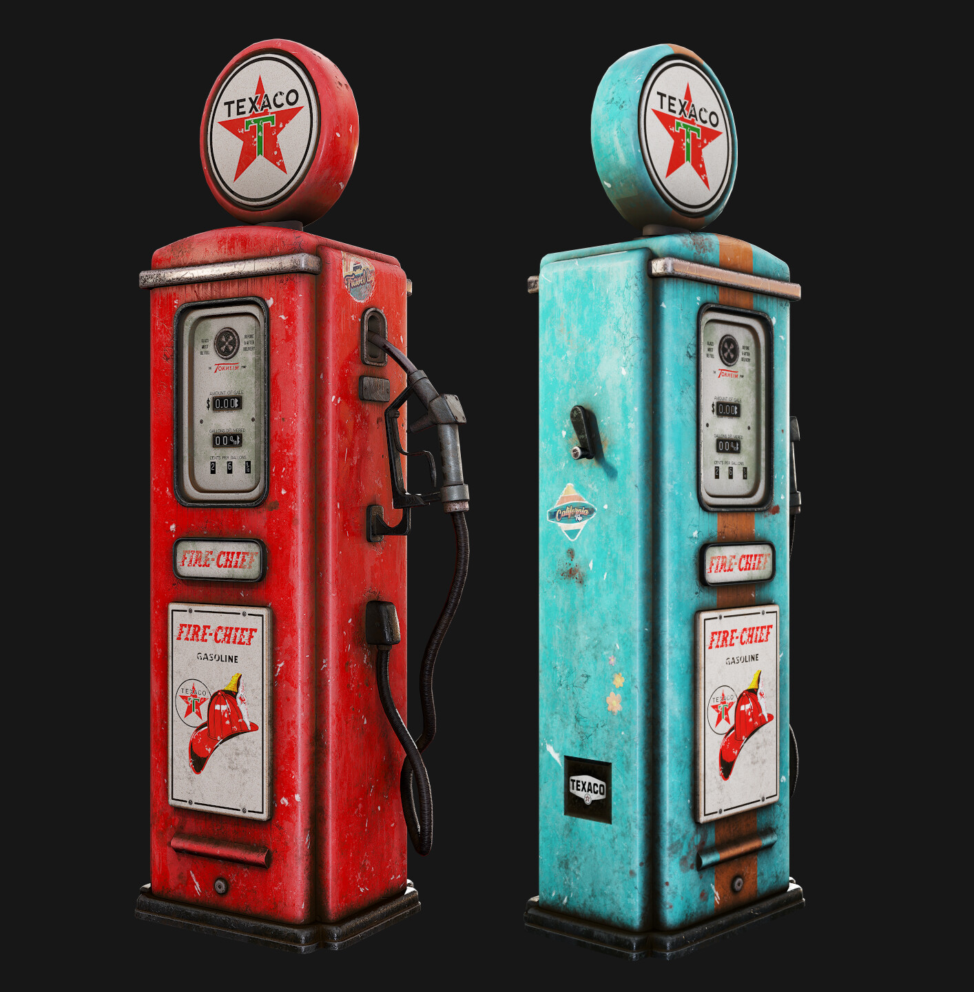 ArtStation - Old Vintage Gas Pump
