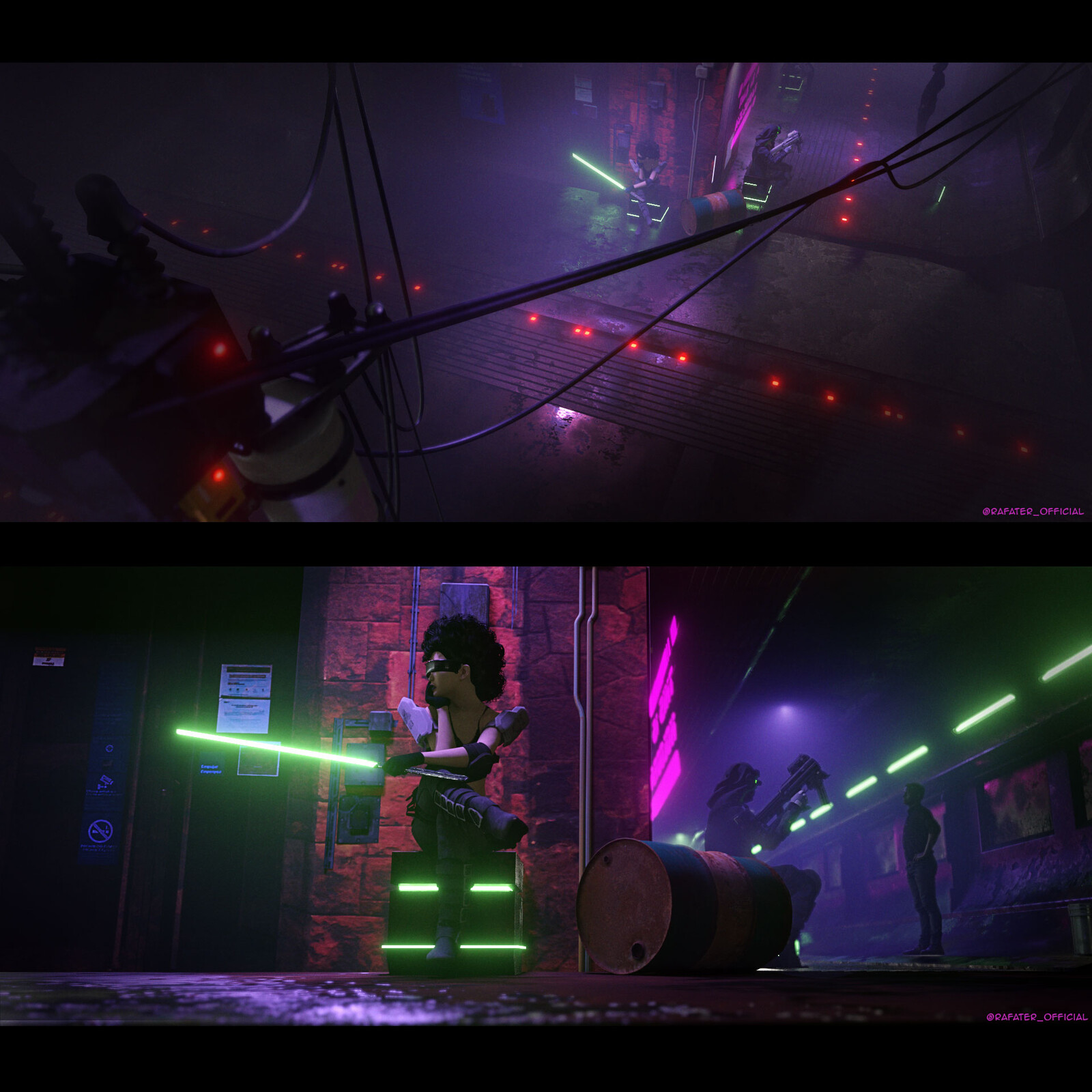 Cyberpunk district