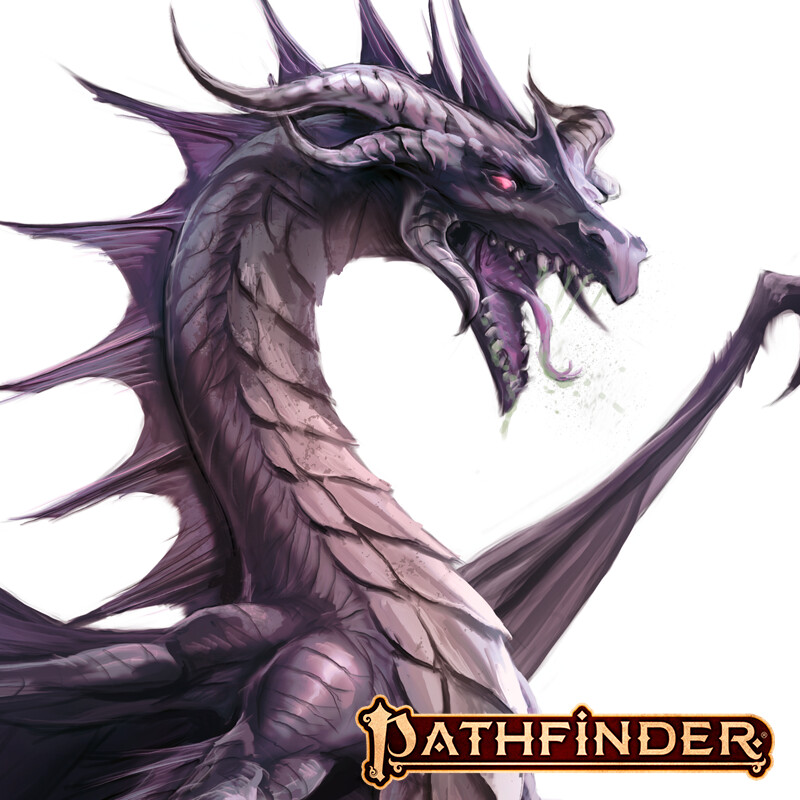 ArtStation - Pathfinder 2nd Edition Bestiary, Metallic Ancient Dragons