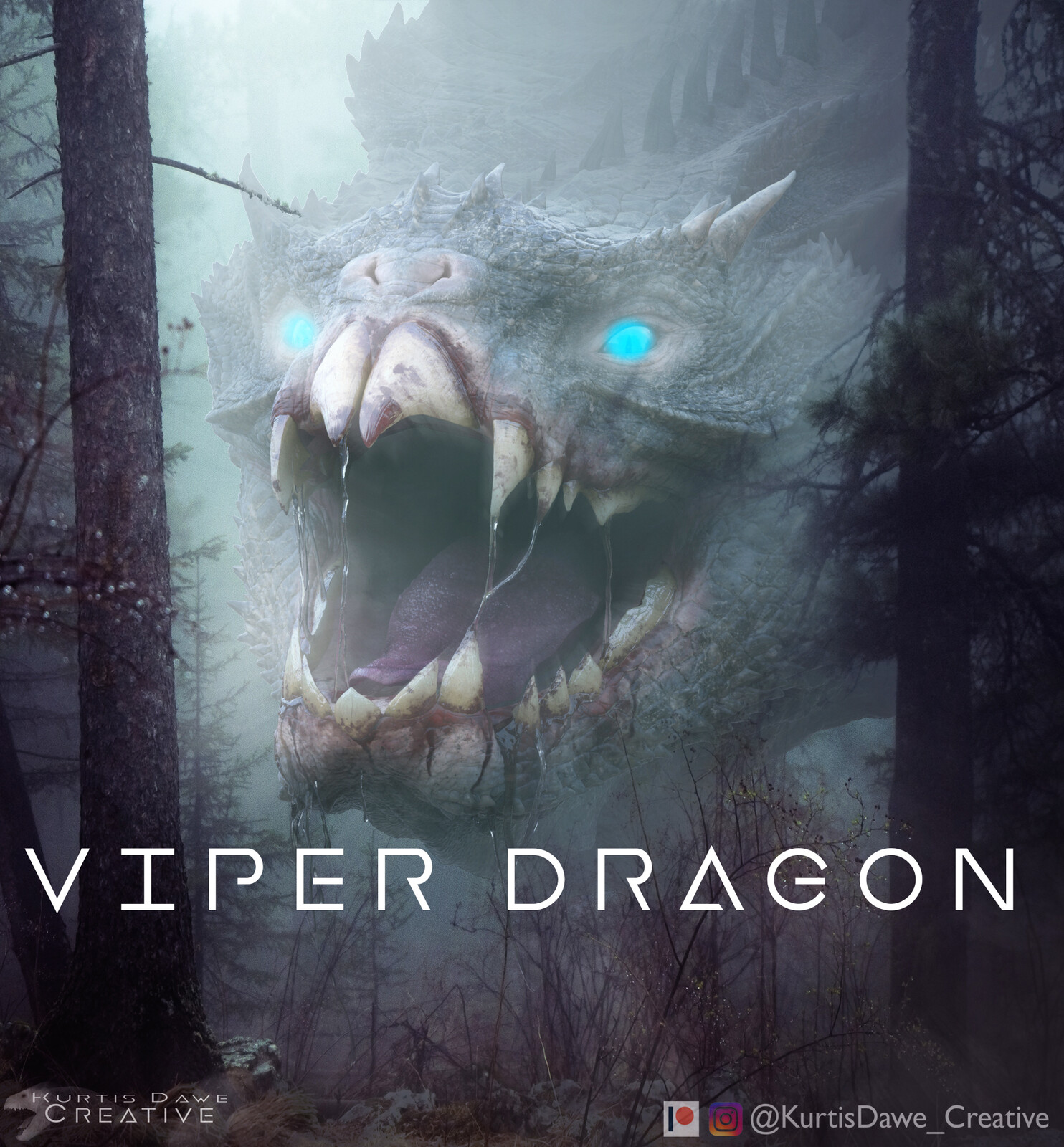Viper Dragon Forest Render