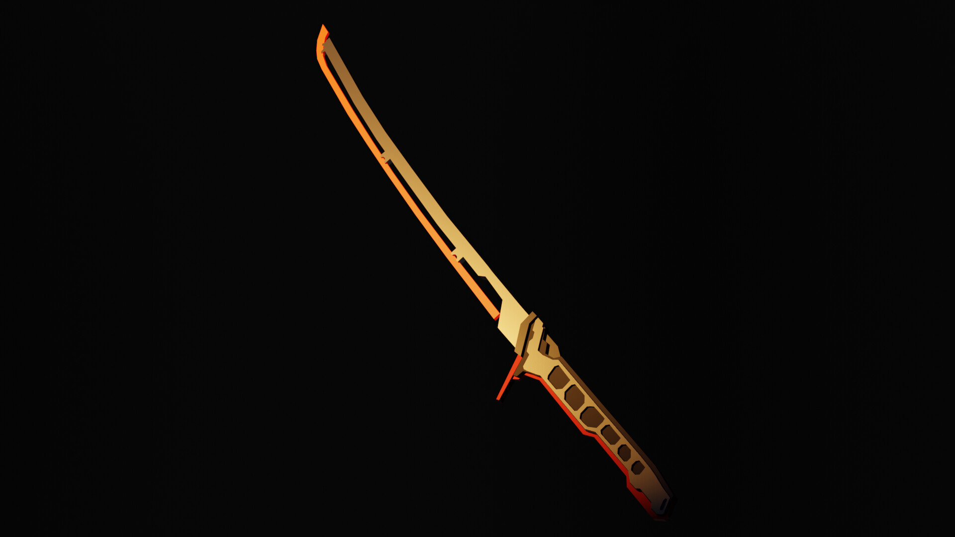 ArtStation Low poly Cyberpunk 2077 Thermal blade