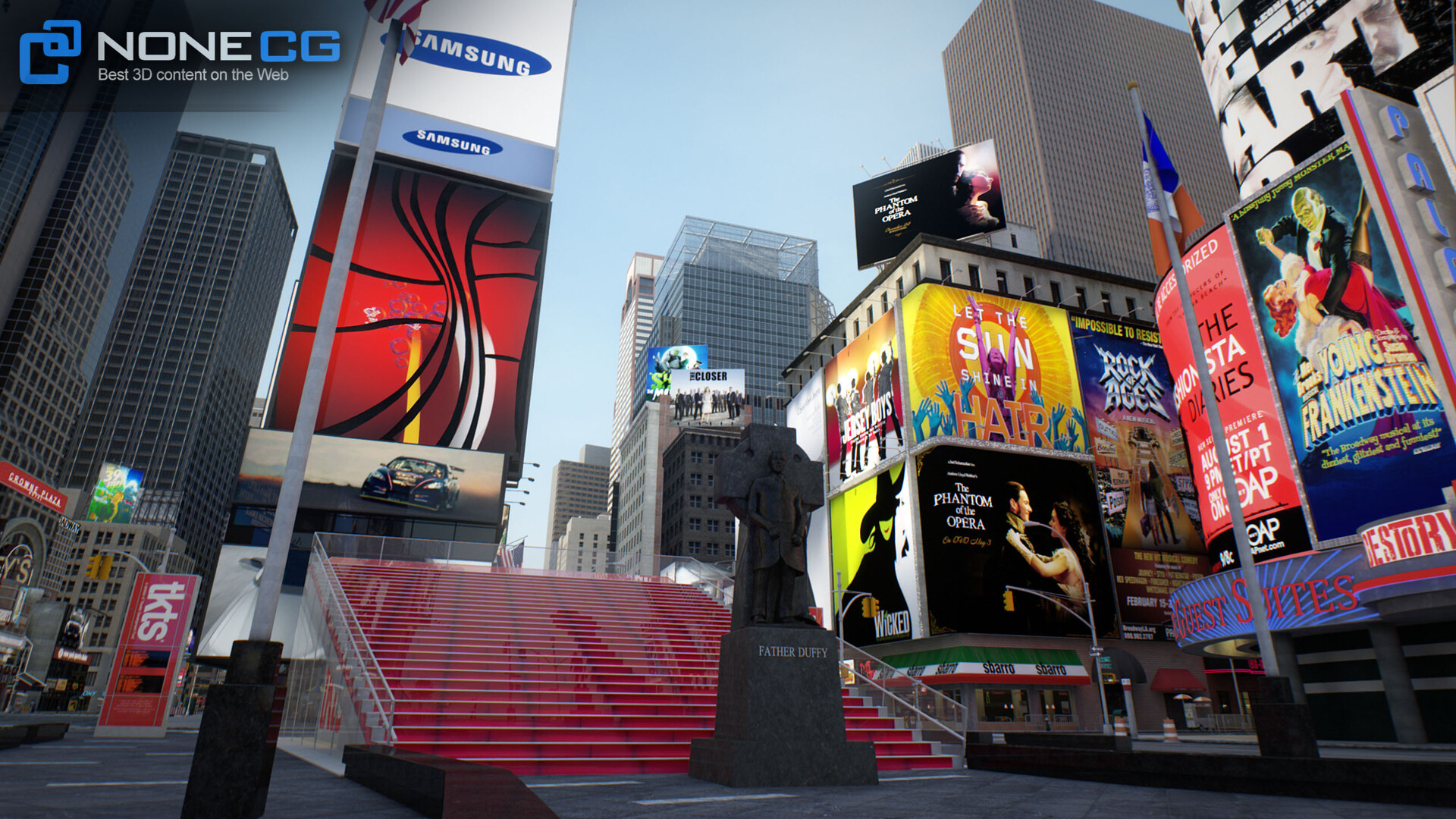 Artstation 3d Nyc Times Square Broadway Nonecg 3d