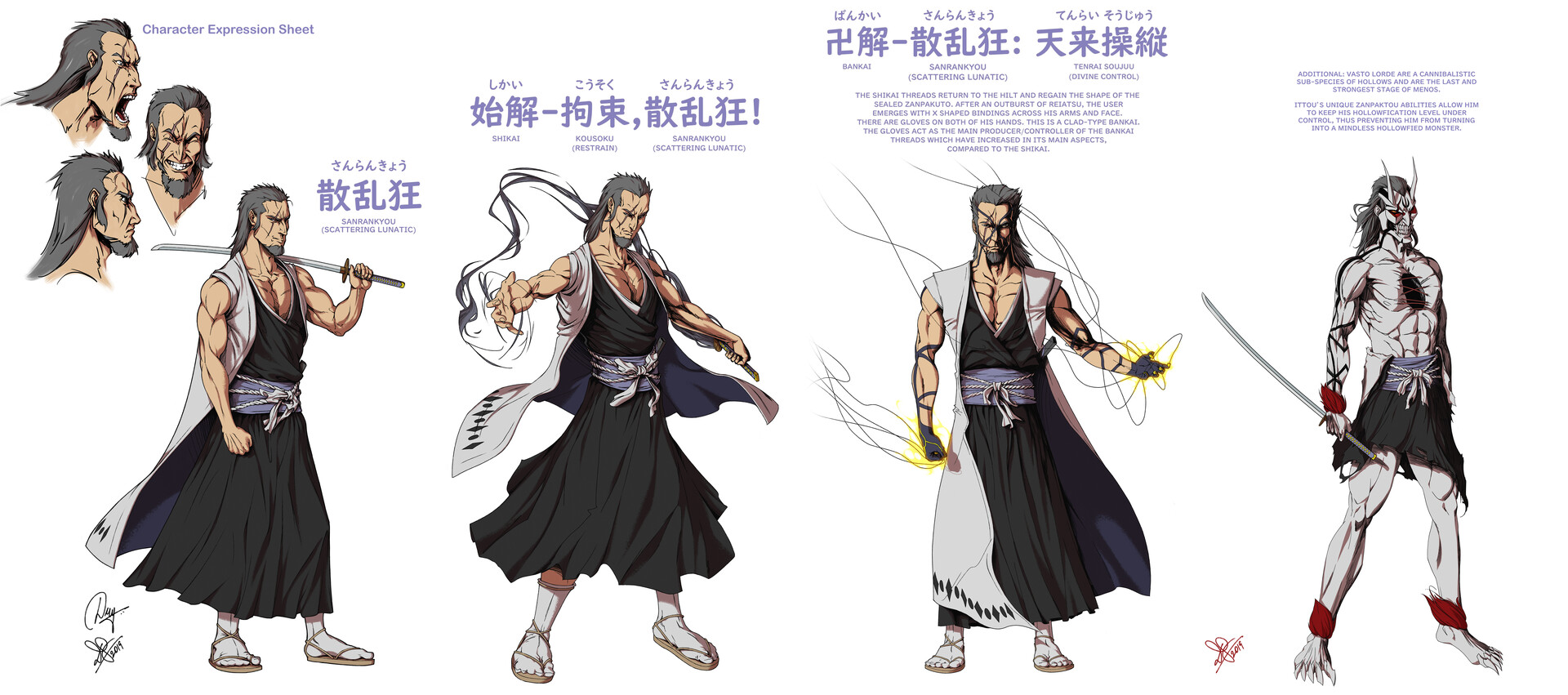 ArtStation Ittou Nishimura, Character Design, Bleach [OC]