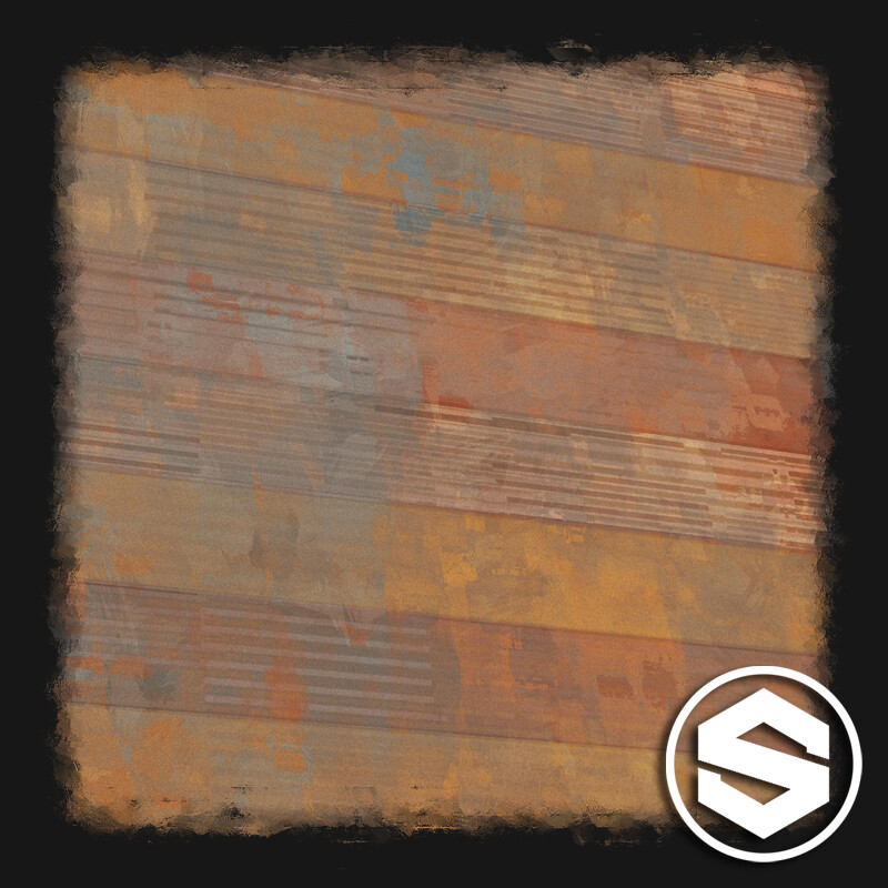 ArtStation - Stylized Rusty Metal Wall
