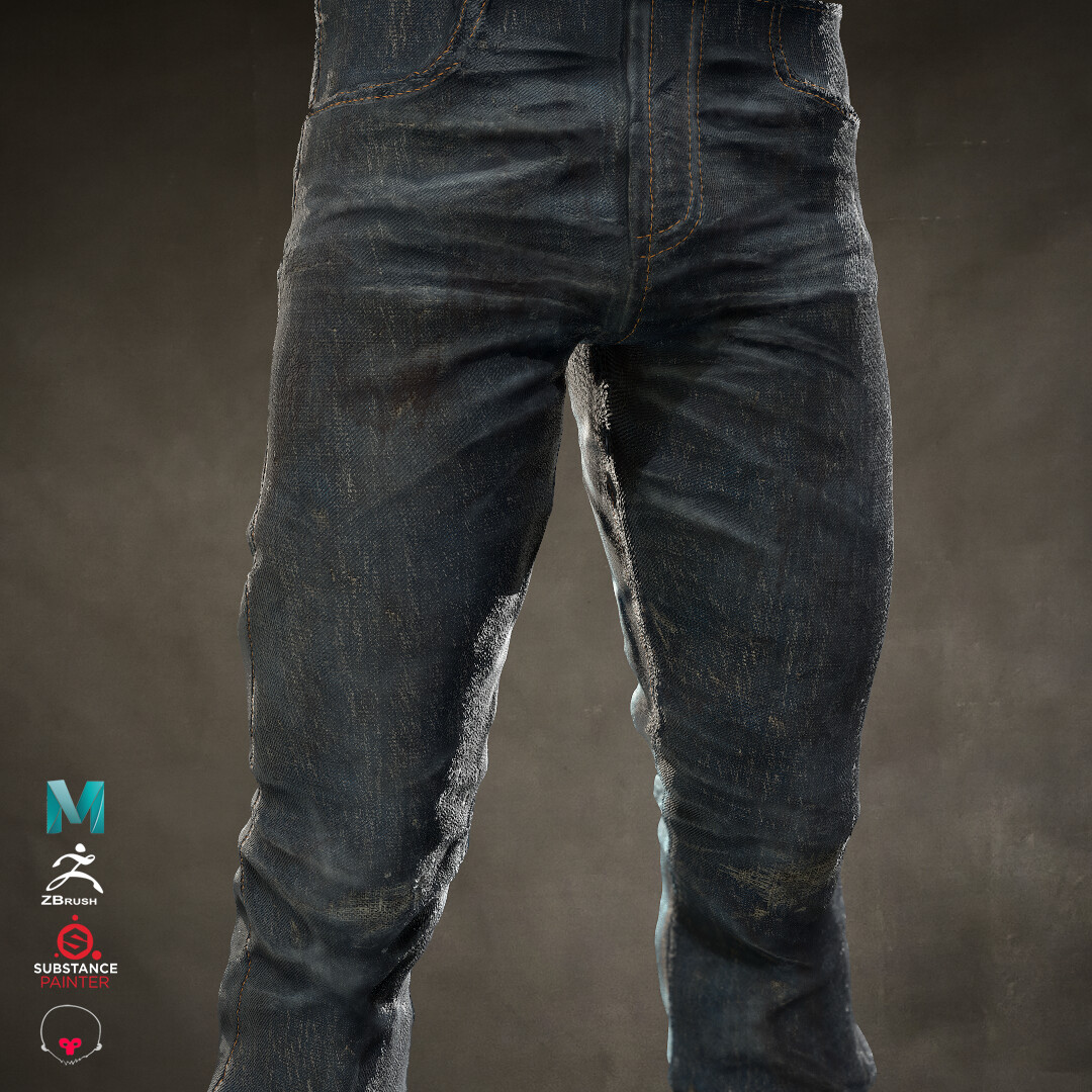 ArtStation - Distressed Damaged Denim