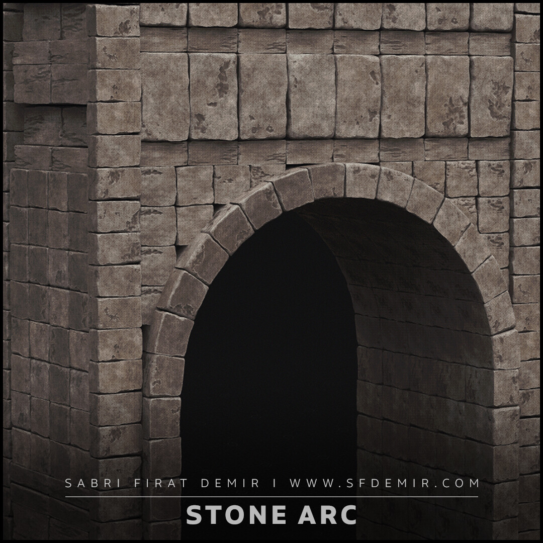 Stone Arc 3D Model / PBR Texture