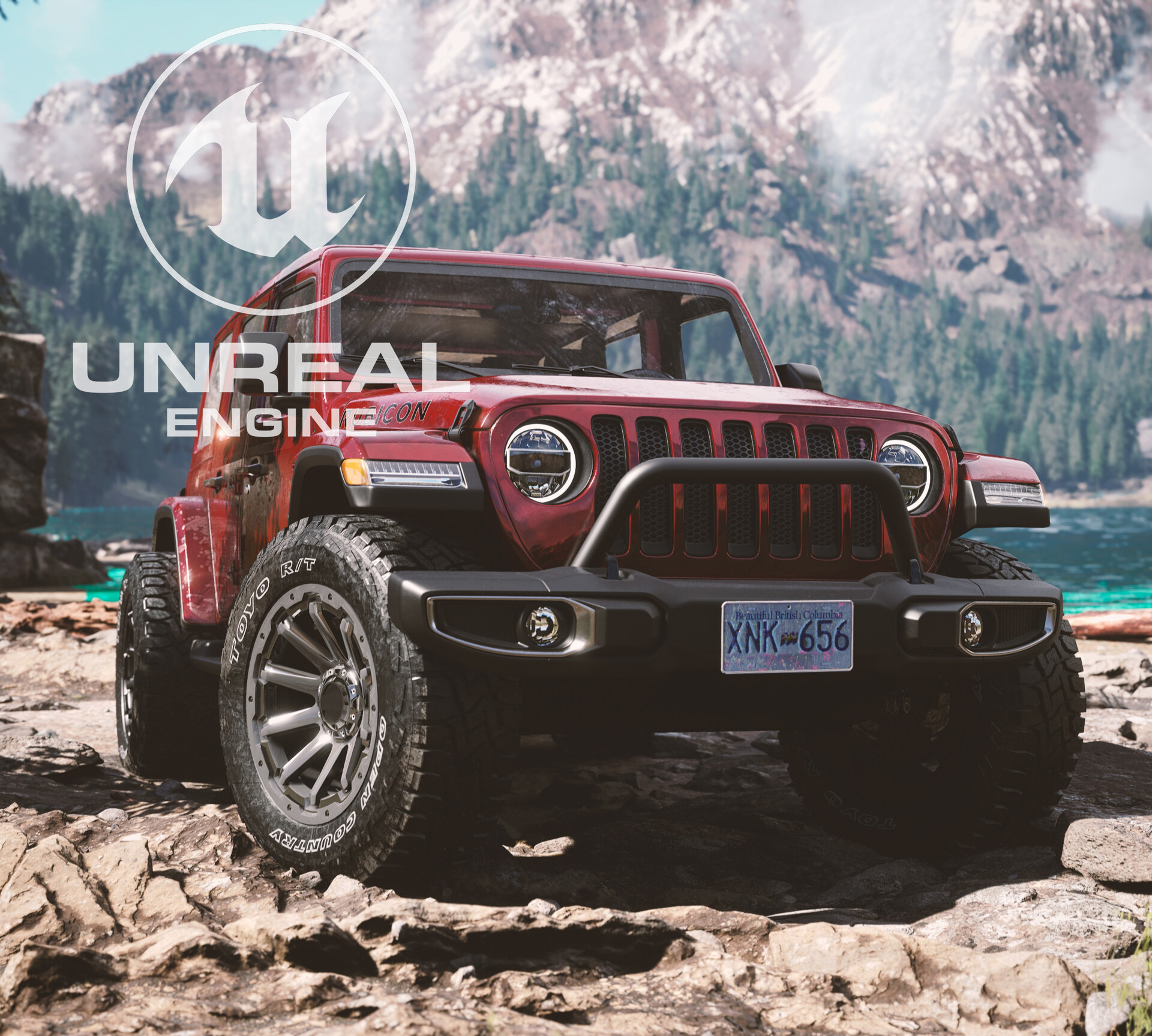 David Baylis Design - UE4 Jeep Wrangler Canadian Rockies - Automotive  Realtime Rendering